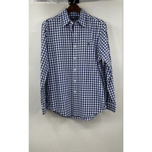 Ralph Lauren Long Sleeve Custom Fit Button Down Shirt Men's Large Blue White